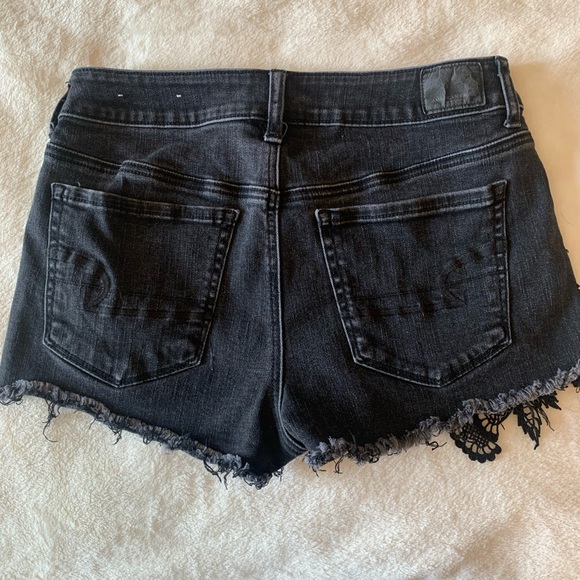 American Eagle Black Hi Rise Shortie - Picture 6 of 8